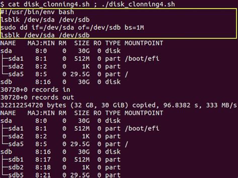 dd disk cloning linux